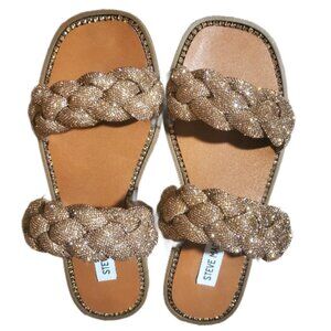Steve Madden Gold Braided Sandals
